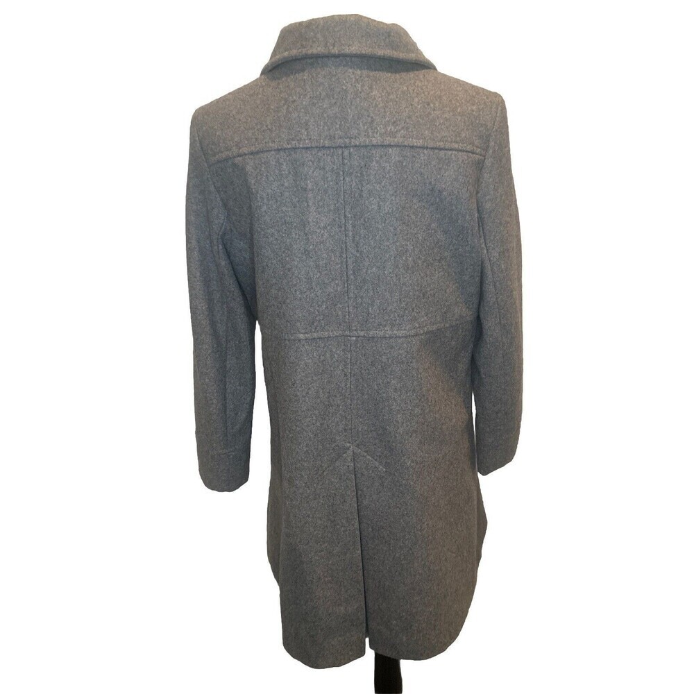 Women’s DKNY Gray Wool Blend Babydoll Peacoat Fully Lined Size 12 Petite MINT - Picture 5 of 10